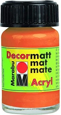 Marabu Decormatt Acryl Acrylfarbe, orange, 15ml (14010039013)