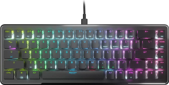 Roccat Vulcan II Mini, LEDs RGB, schwarz, TITAN II OPTICAL RED, USB, US