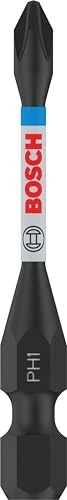 Bosch Professional PRO Impact Kreuzschlitz Bit 1/4", PH1x55mm, 2 Stück