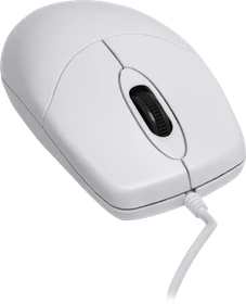 Contour Design Active Key AK-PMJ1 abwaschbare PC-Maus mit Scrollrad, weiß, USB (AK-PMJ1OW-UV-W)