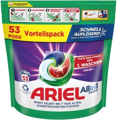 Ariel Color+ Allin1 Pods Waschmittel, 50 Stück