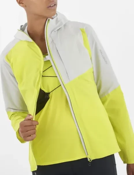 Salomon Bonatti Trail Funktionsjacke sulphur spring/gray violet (Damen)