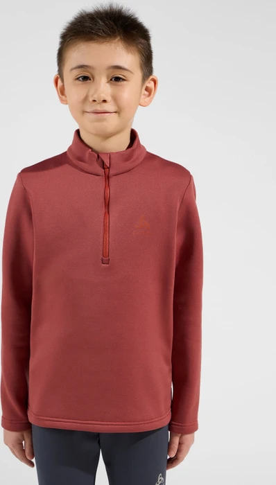 Odlo Berra Mid Layer Half Zip Laufshirt langarm spiced apple (Junior)