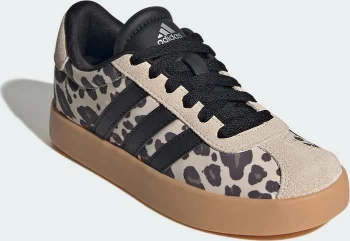 adidas VL Court 3.0 crystal linen/core black/khaki six (Junior) (KH8705) – Bild 4 von 4