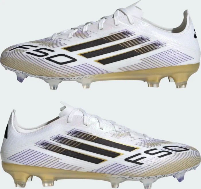 adidas F50 Pro FG cloud white/core black/gold metallic