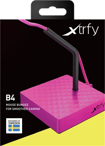 Xtrfy B4 Mouse Bungee, Mauskabelhalterung, rosa/schwarz