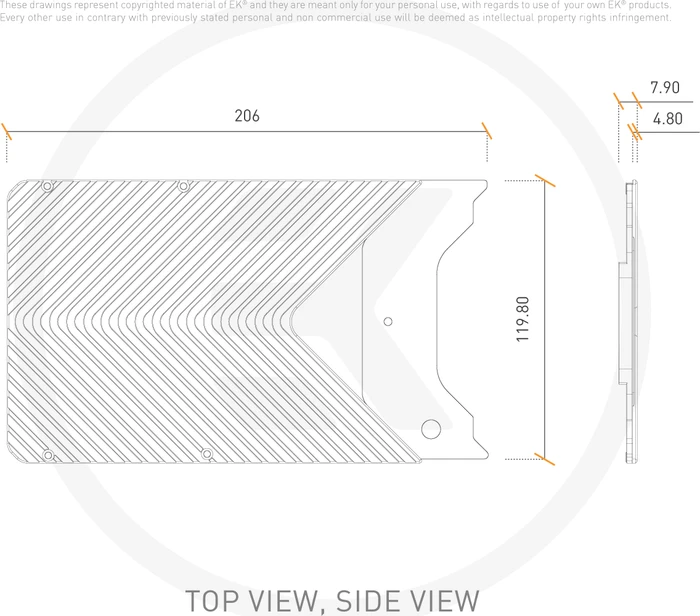 EK Water Blocks Quantum Line EK-Quantum Vector FE RTX 3090 Ti Backplate silber