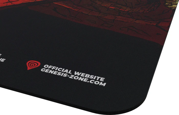 Genesis Ancient Stone of Genesis Gaming Mousepad, 250x210mm, Motiv schwarz/rot