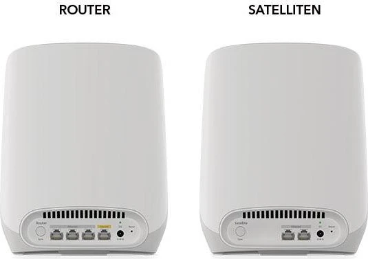Netgear Orbi Wi-Fi 6, 760 Serie RBK763S, AX5400, Router und 2x Repeater Set, 3er-Bundle