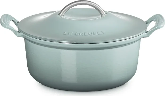 Le Creuset Modern Heritage Bräter aus Gusseisen rund 26cm 4.6l sea salt