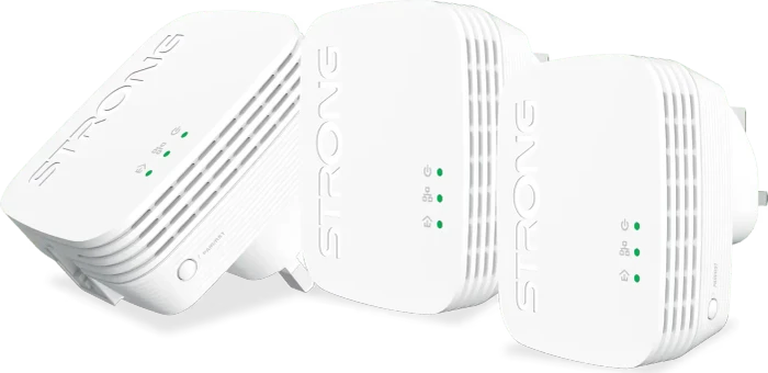 Strong Powerline 1000 Triple Pack Mini, UK, HomePlug AV2, RJ-45, 3er-Pack