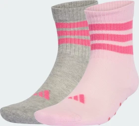 adidas Anti-Slip Socken clear pink/medium grey heather, 2 Paare (Junior)