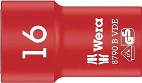 Wera 8790 B VDE Zyklop Außensechskant Steckschlüssel 3/8", 16x46mm