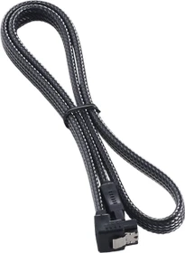CableMod ModMesh Right Angle SATA 6Gb/s Kabel Carbon 0.6m, gewinkelt (CM-CAB-RSAT-N60KC-R)