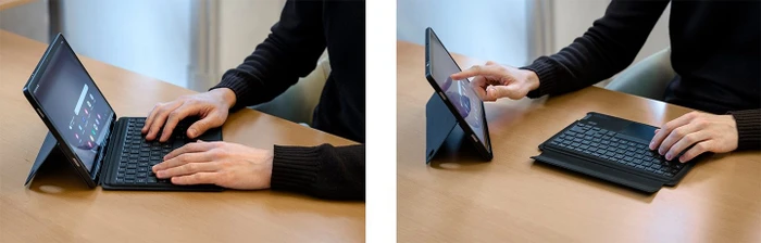 Tucano Book Cover Keyboard mit Trackpad für Galaxy Tab S6 Lite, schwarz, DE