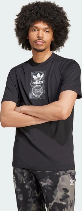 adidas Camo Label T-Shirt kurzarm schwarz (Herren)