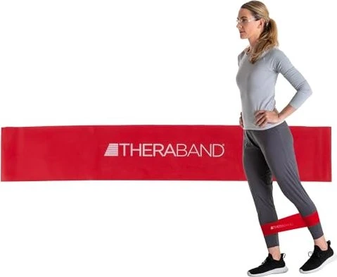 Thera-Band Loop 7.6x45.5cm 29cm mittel stark Widerstandsband rot