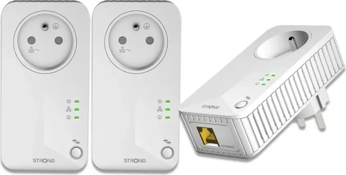 Strong Powerline 600 Triple Pack, FR, HomePlug AV, RJ-45, 3er-Pack