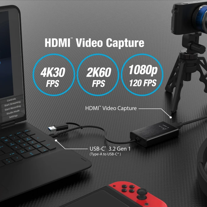 j5create 4K HDMI auf USB-C/USB-A 3.0 Aufnahmeadapter