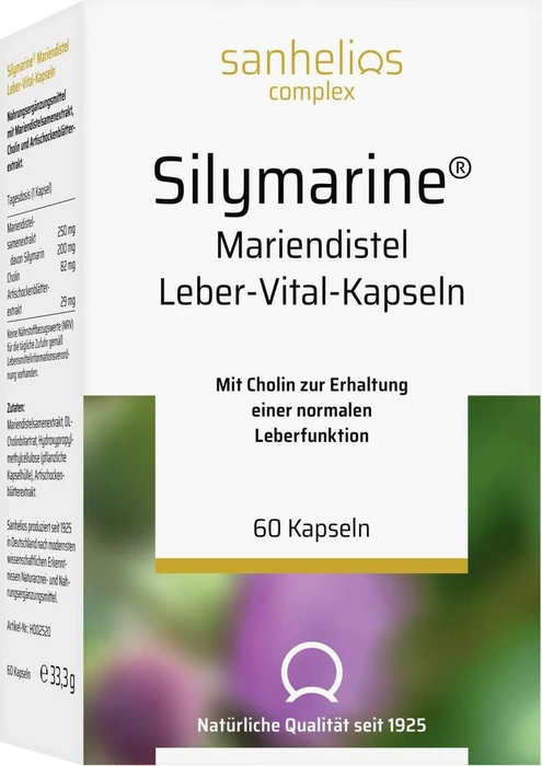 Sanhelios Silymarine Mariendistel Leber-Vital-Kapseln, 60 Stück