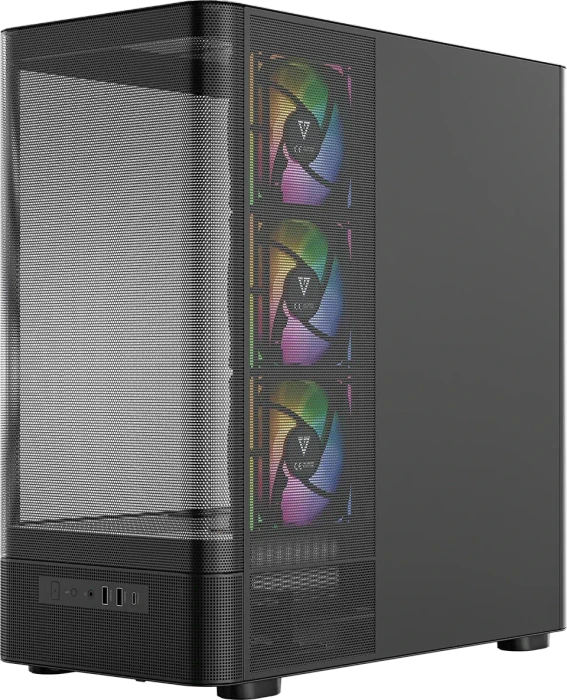 Modecom Volcano AQ400 ARGB Black, Glasfenster