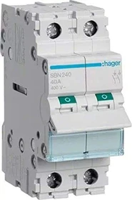 Hager Ausschalter 40A 2 Schließer 400V AC 2PLE