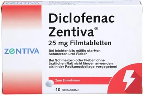 Diclofenac Zentiva 25mg Filmtabletten, 10 Stück