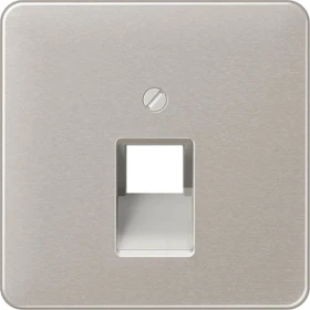 Jung Abdeckung für IAE/UAE-Anschlussdosen, 1 x 8-polig, Aluminium eloxiert, Serie CD, platin