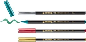 edding 1340 Pinselstift metallic gold/silber/grün, 4er-Set
