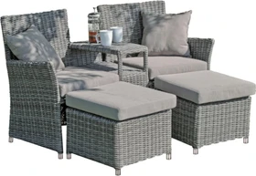 Garden Pleasure Calgary Lounge-Set grau, 3-tlg.