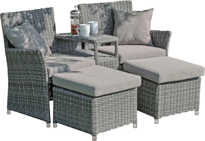 Garden Pleasure Calgary Lounge-Set grau, 3-tlg.