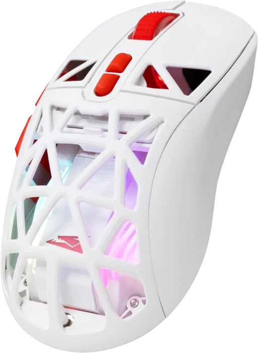 Baracuda Seal Black Gaming Mouse, weiß/rot, USB