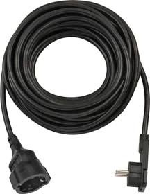 Brennenstuhl Verlängerungskabel mit Winkel-Flachstecker IP20 schwarz H05VV-F 3G1,5, 10m