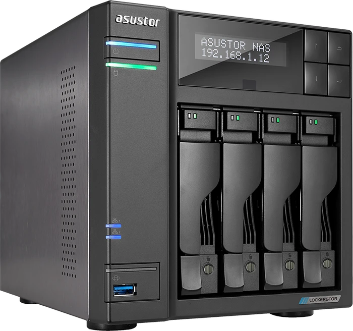 Asustor Lockerstor 4 Gen2 AS6704T, 4GB RAM, 2x RJ-45 2.5GBase-T, 2x USB-A 3.1