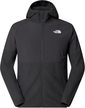 The North Face Glacier Fleece Heavyweight Hooded Jacke asphalt grey/tnf black (Herren)