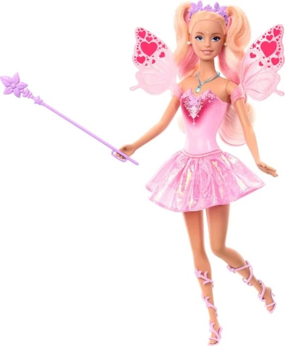 Mattel Barbie - Fantasy Feenpuppe mit Farbwechsel-Flügeln