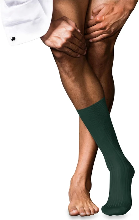 Falke No. 10 Pure Fil d'Écosse Socken hunter green (Herren)