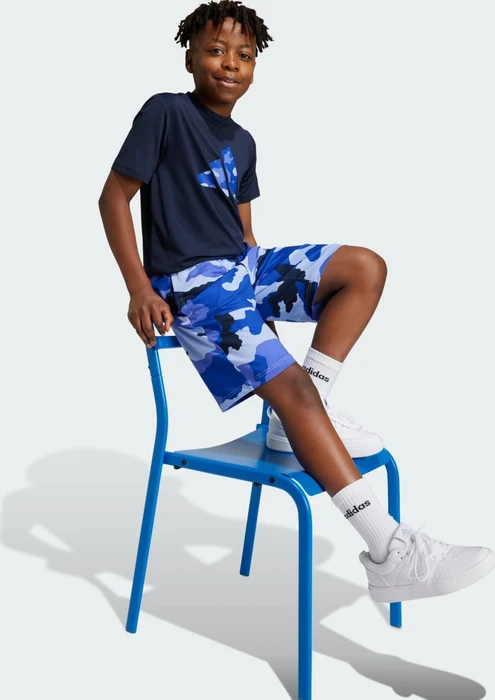 adidas Train Essentials Seasonal Print Shorts blue spark (Junior)
