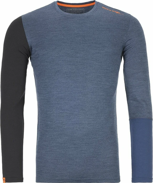 Ortovox 185 Rock'N'Wool Funktionsshirt langarm night blue blend (Herren)
