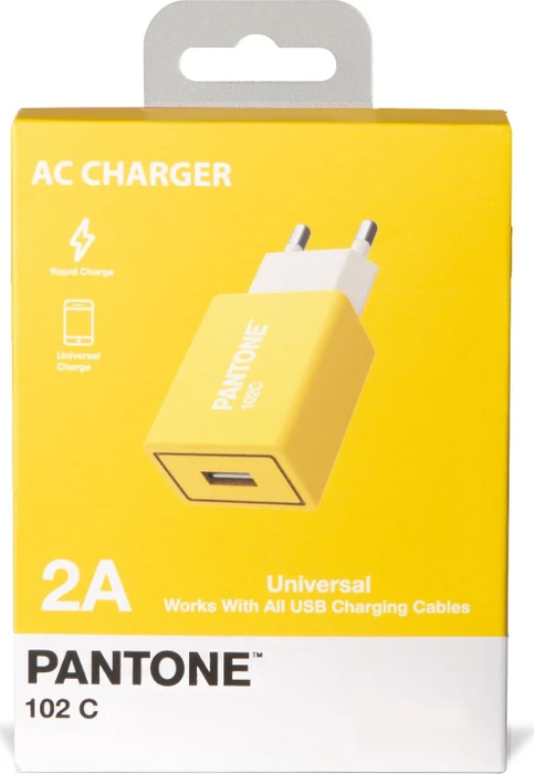 Celly Pantone Wall Charger USB weiß/gelb