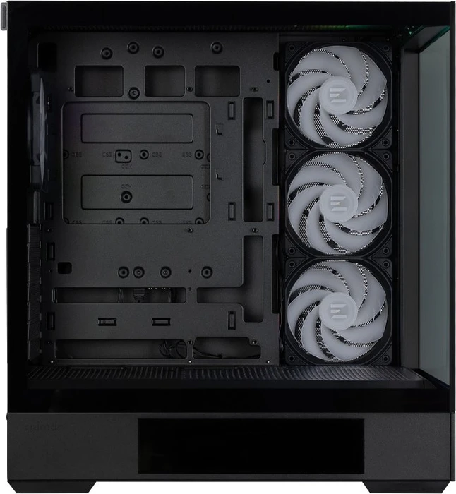 Zalman P40 DS Black, schwarz, Glasfenster