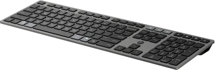 HP 725 Multi-Device Rechargeable Wireless Keyboard, Nightfall Black, grau/schwarz, USB/Bluetooth, DE
