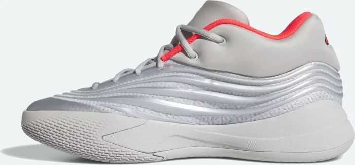 adidas Dame X silver metallic/grey two/lucid red