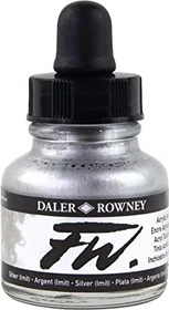 Daler Rowney FW Acrylic Ink silver imit, 29.5ml