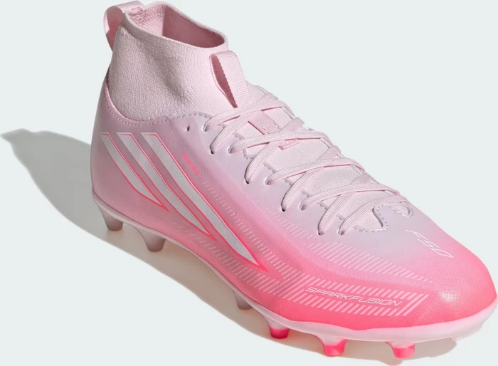 adidas F50 Sparkfusion League Mid Cut FG/AG solar turbo/cloud white/distilled pink (Junior)