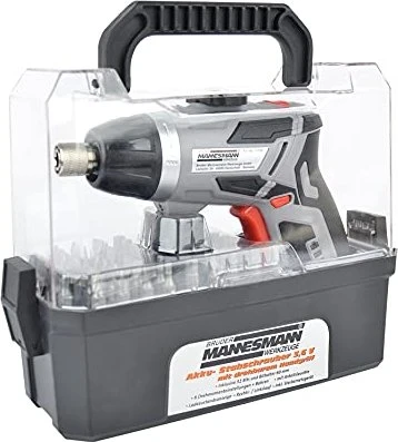 Mannesmann M17735 Akku-Schrauber inkl. Werkzeugbox + Akku 1.3Ah + Zubehör