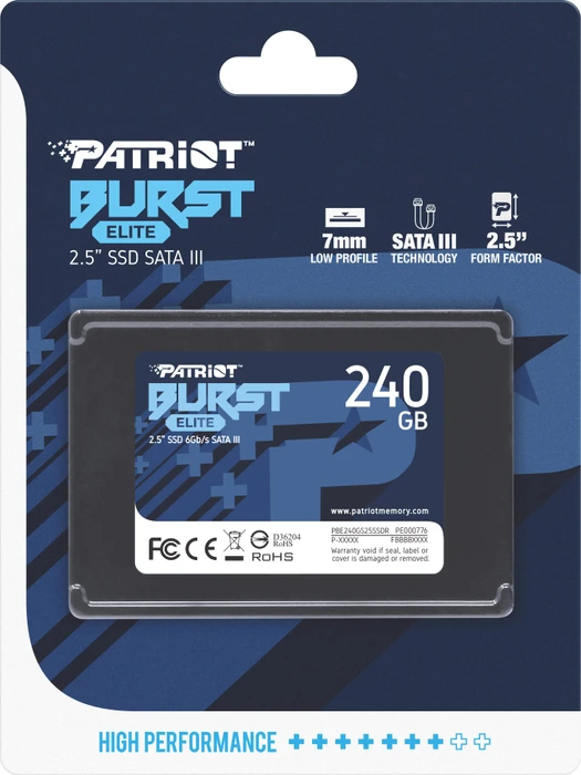 Patriot Burst Elite 240GB, 2.5" / SATA 6Gb/s