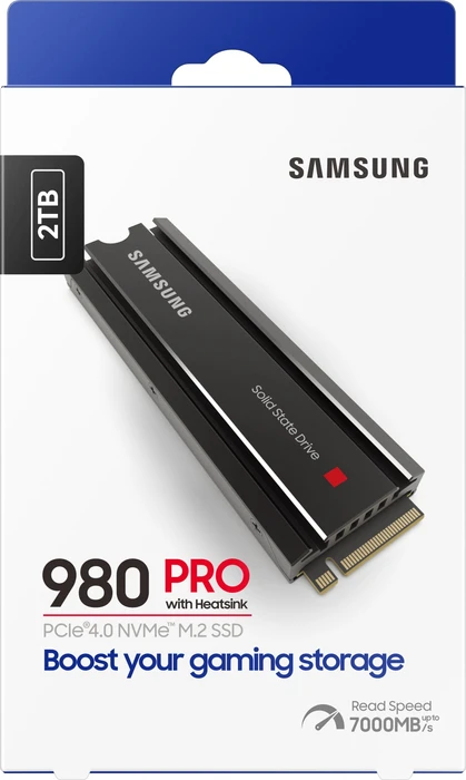 Samsung SSD 980 PRO 2TB, M.2 2280 / M-Key / PCIe 4.0 x4, Kühlkörper