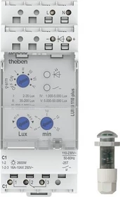 Theben LUNA 110 plus EL Einbau-Lichtsensor/Dämmerungsschalter, Schaltaktor (1100900)