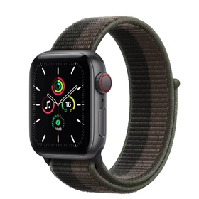 Apple Watch SE (GPS + Cellular) 40mm space grau mit Sportarmband Tornado/grau